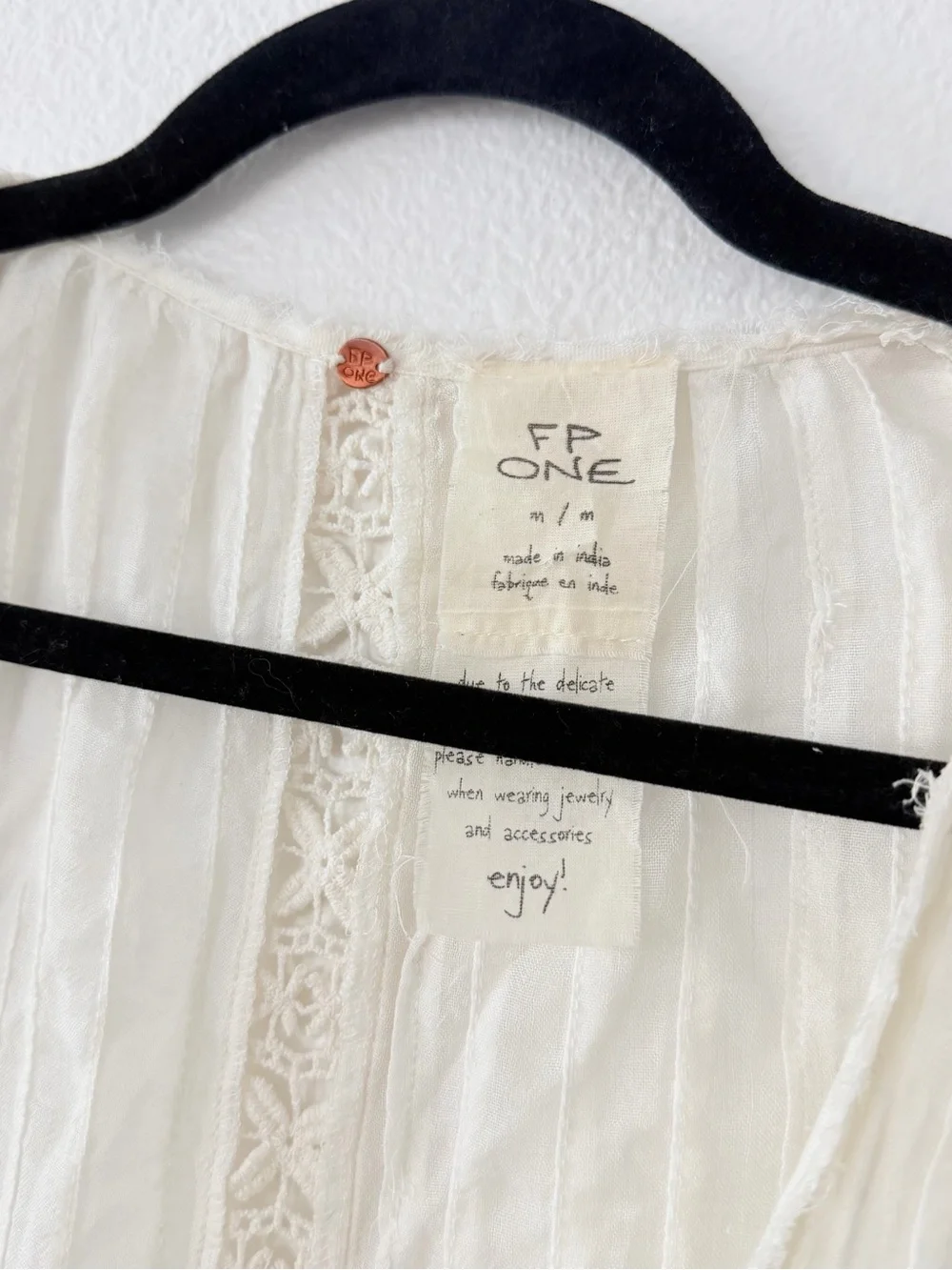 FP ONE willow lace trim duster